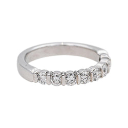 Bague Alliance en platine et diamants - Castafiore