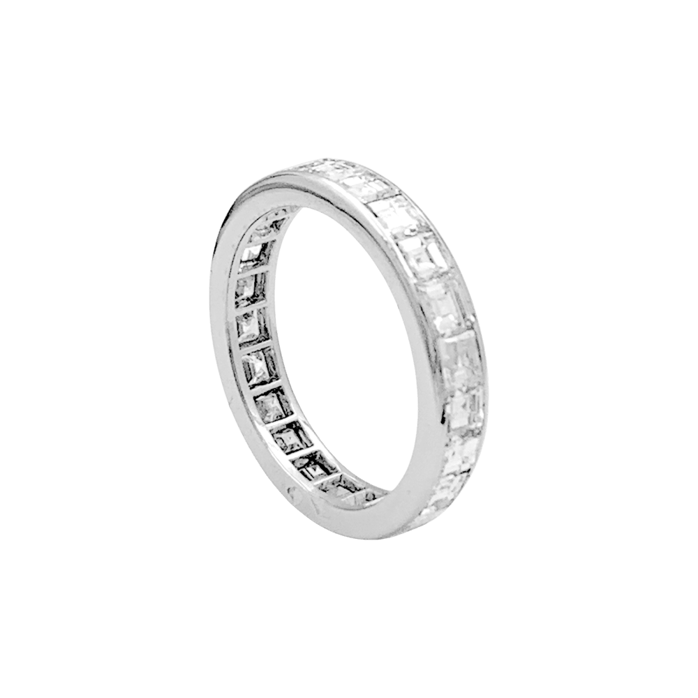 Bague Alliance en platine et diamants - Castafiore