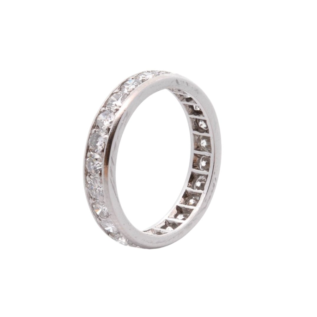 Bague Alliance en platine et diamants - Castafiore