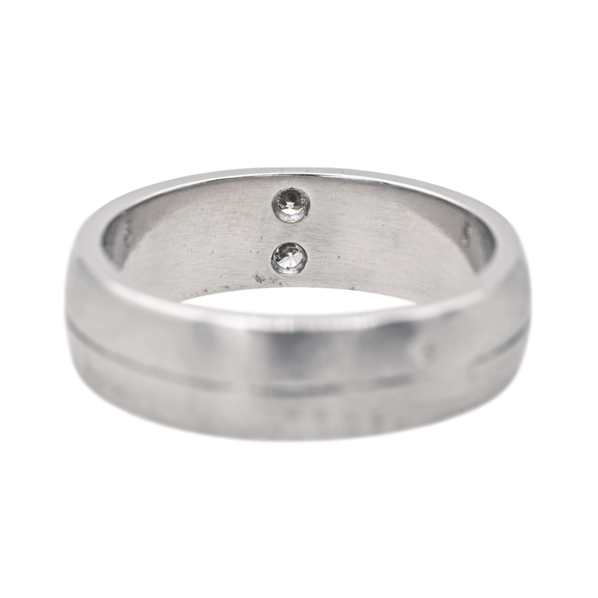 Bague Alliance en platine et diamants - Castafiore