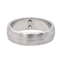 Bague Alliance en platine et diamants - Castafiore