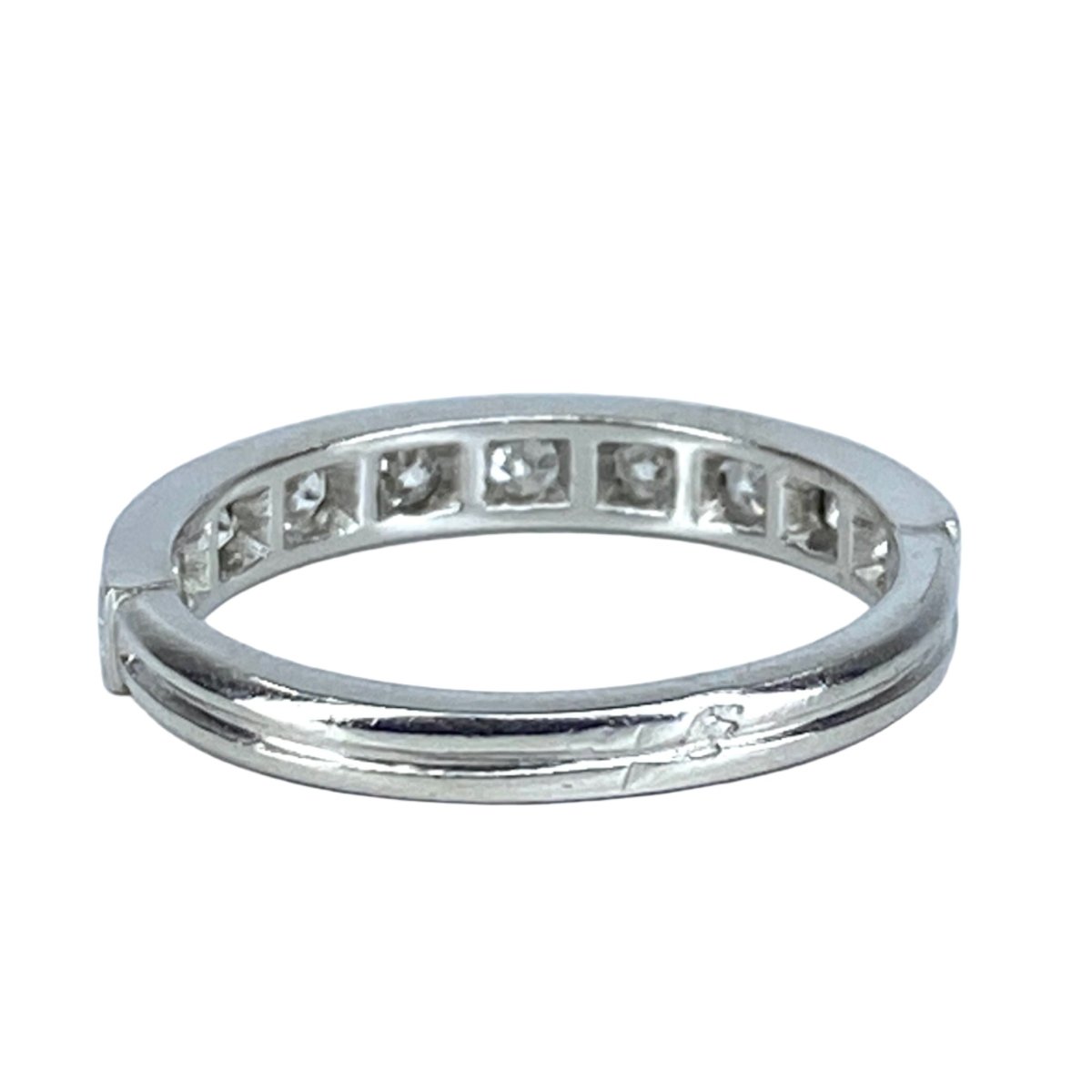 Bague Alliance en platine et diamants - Castafiore