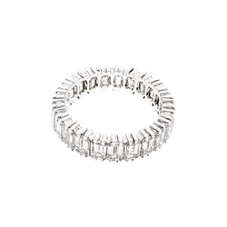 Ring alliance tour complet, paltinium and diamonds emerald cut.