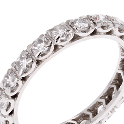 Bague Alliance en platine et diamants - Castafiore