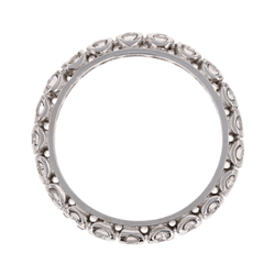 Bague Alliance en platine et diamants - Castafiore