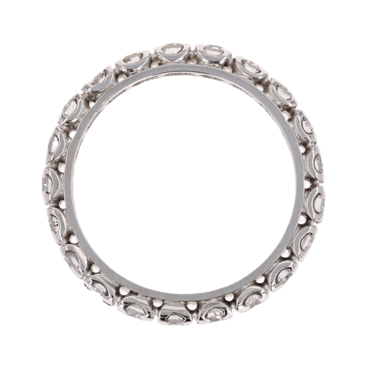 Bague Alliance en platine et diamants - Castafiore