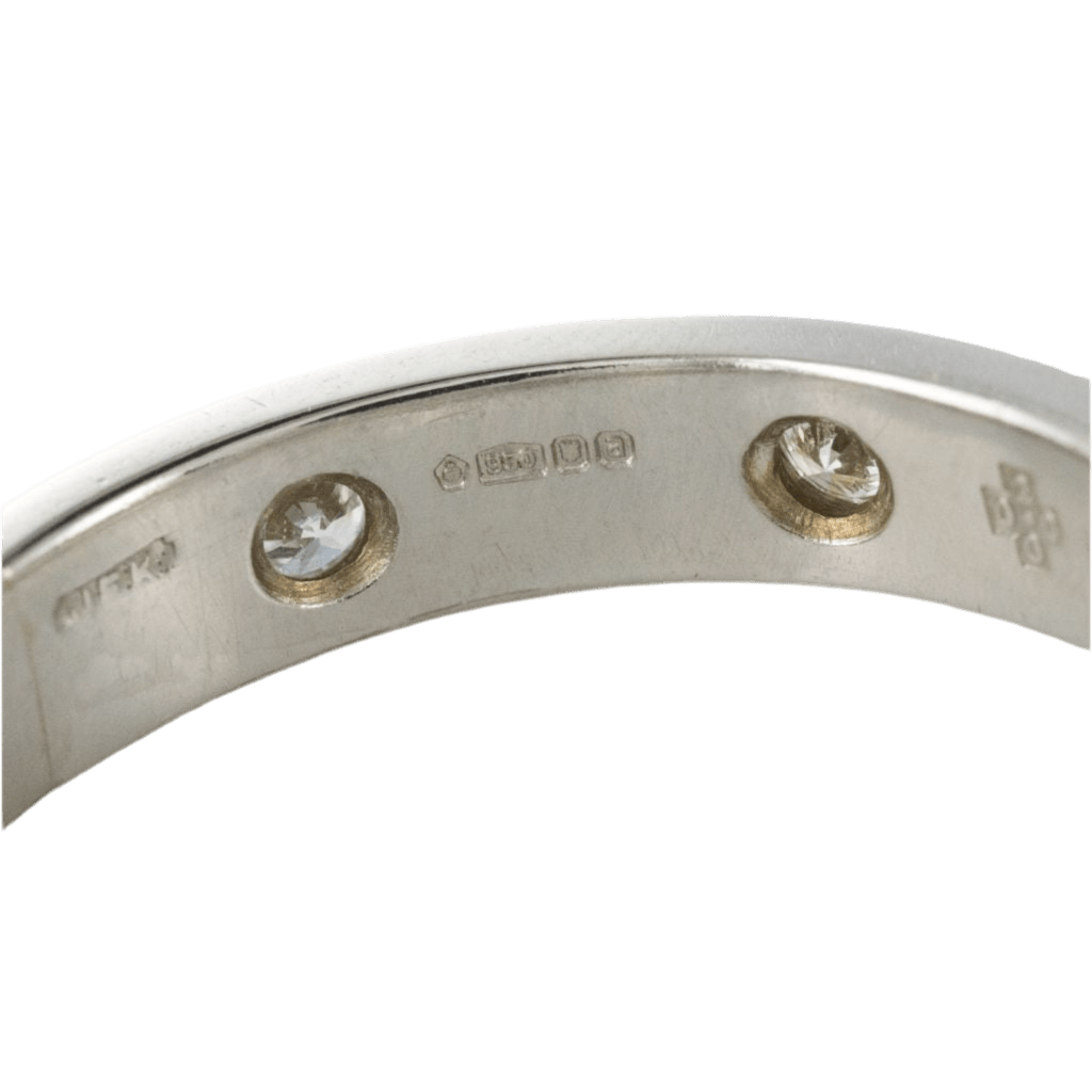 Bague Alliance en platine et diamants - Castafiore