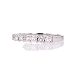 Bague Alliance en platine et diamants - Castafiore