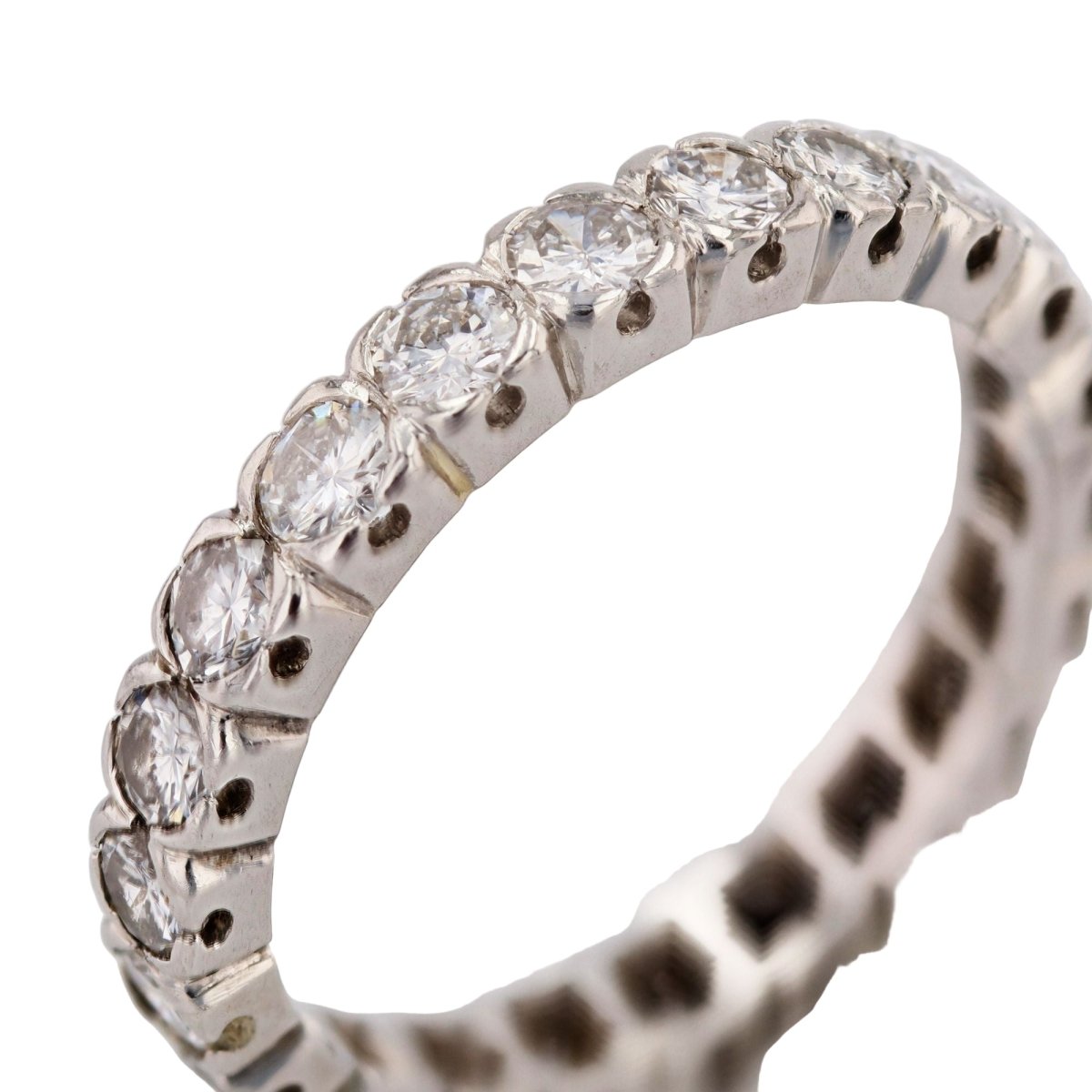 Bague Alliance en platine et diamants - Castafiore