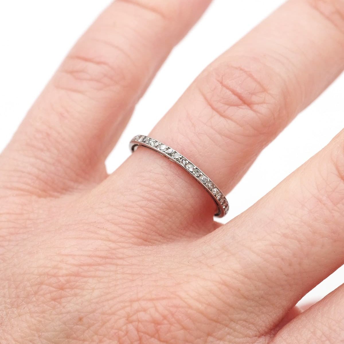 Bague Alliance en platine et diamants