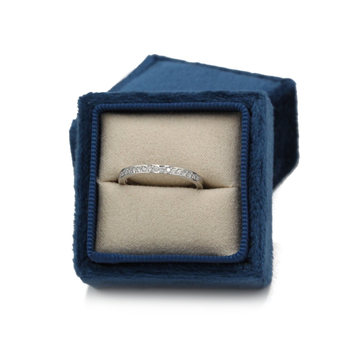 Bague Alliance en platine et diamants - Castafiore