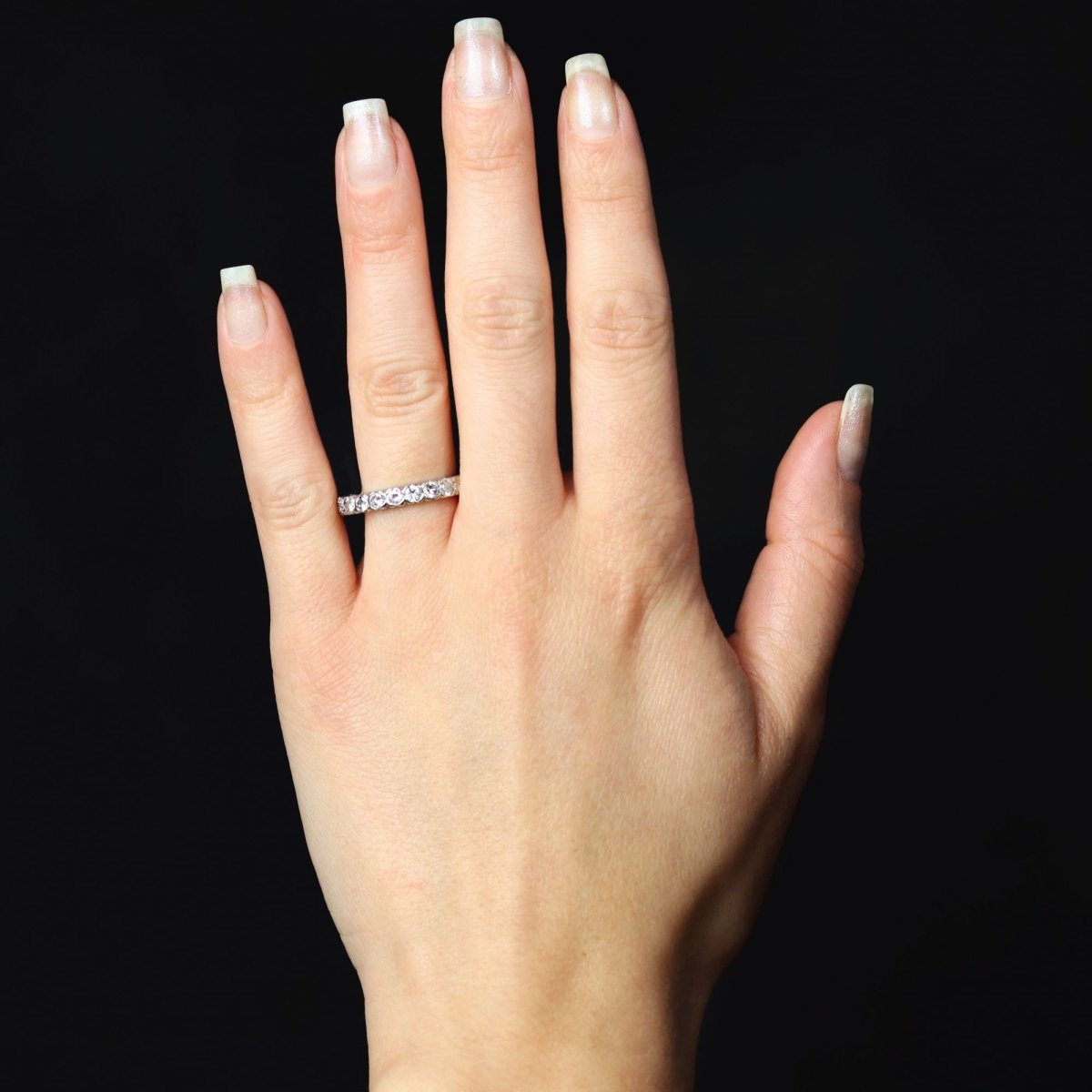 Bague Alliance en platine et diamants - Castafiore