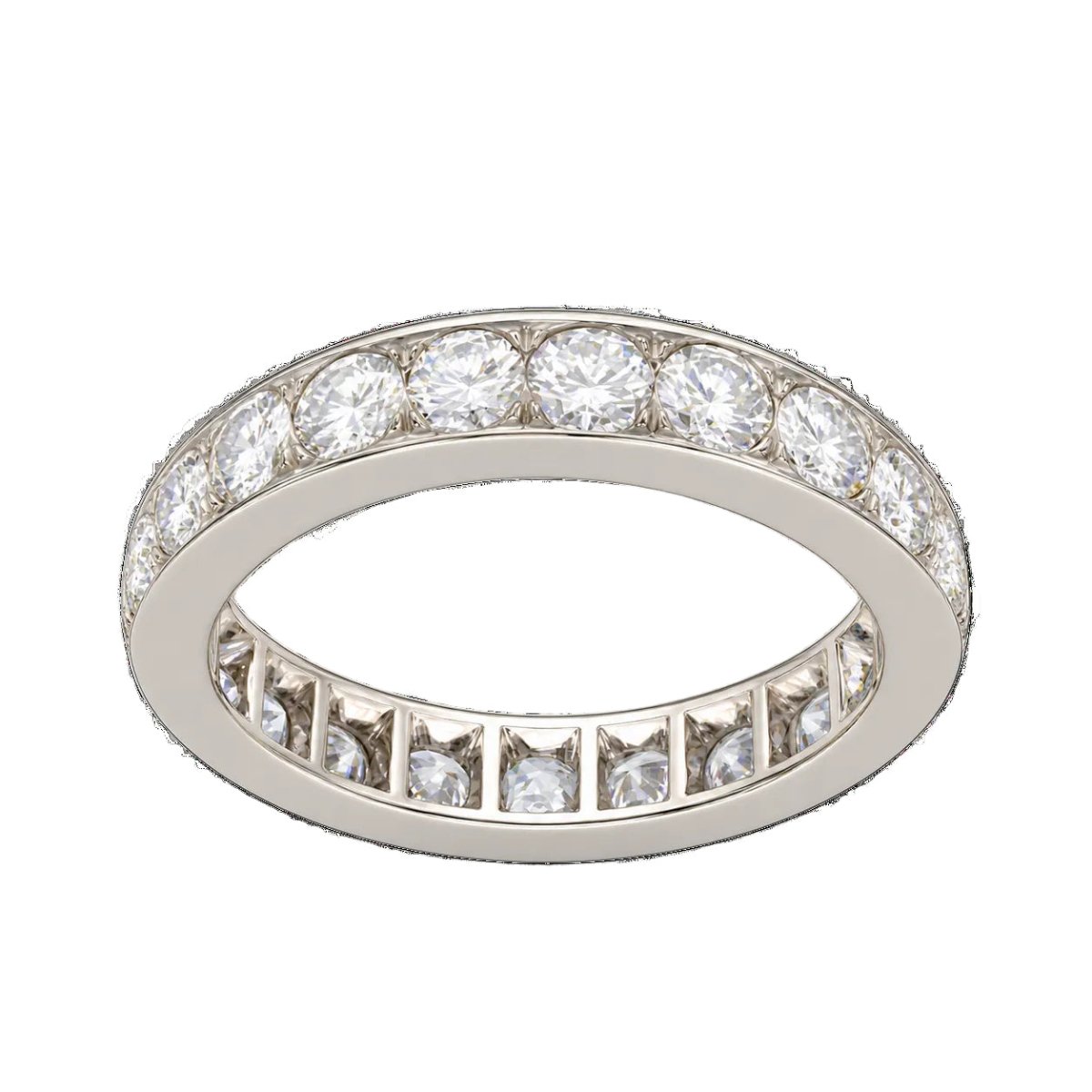 Bague Alliance en platine et diamants - Castafiore