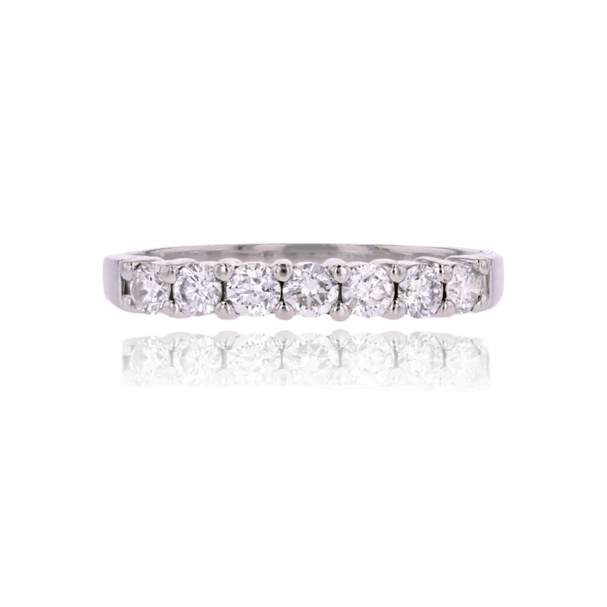 Bague Alliance en platine et diamants - Castafiore