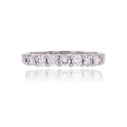 Bague Alliance en platine et diamants - Castafiore