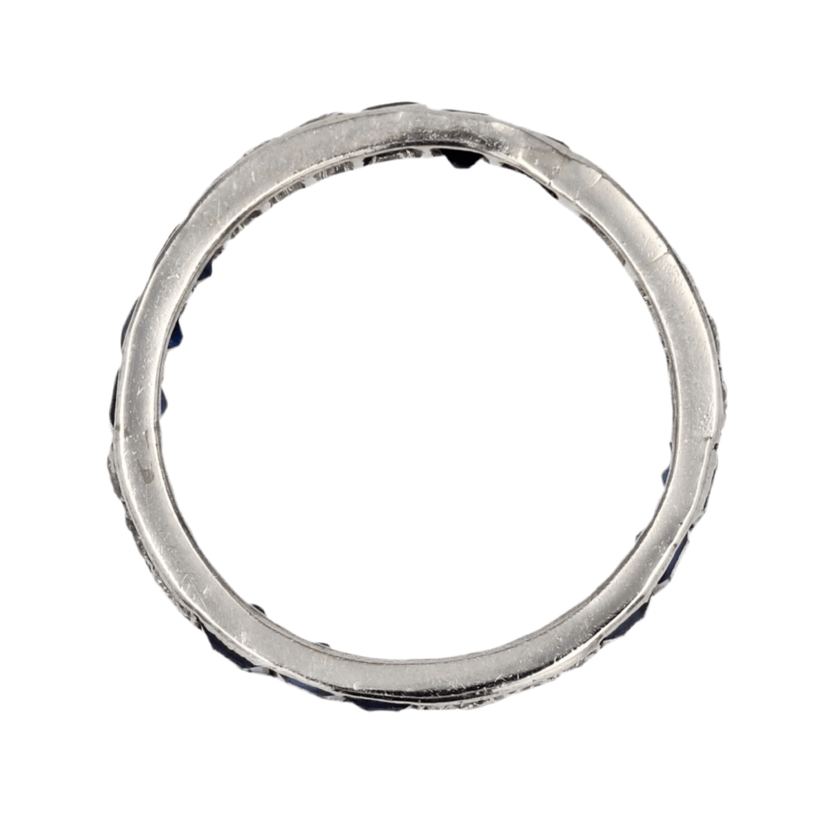 Bague Alliance en platine, saphirs et diamants - Castafiore