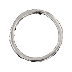 Bague Alliance en platine, saphirs et diamants - Castafiore