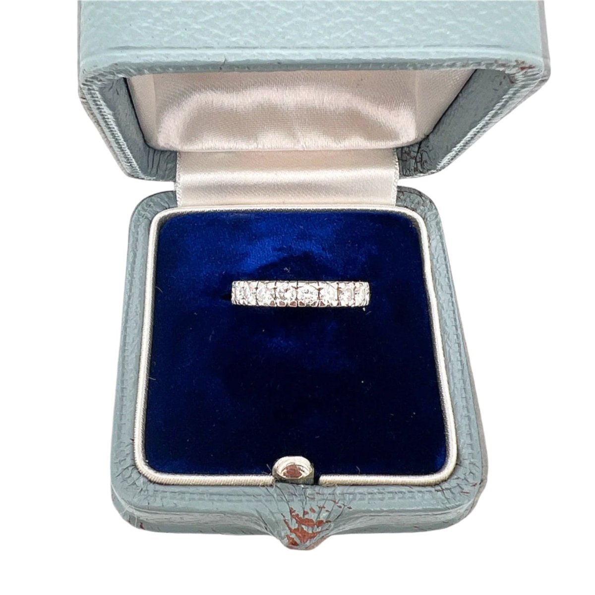 Bague Alliance éternité en or blanc et diamants - Castafiore