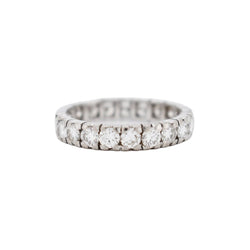 Bague Alliance éternité en or blanc et diamants - Castafiore