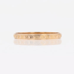 Bague alliance fine ciselée en or rose - Castafiore
