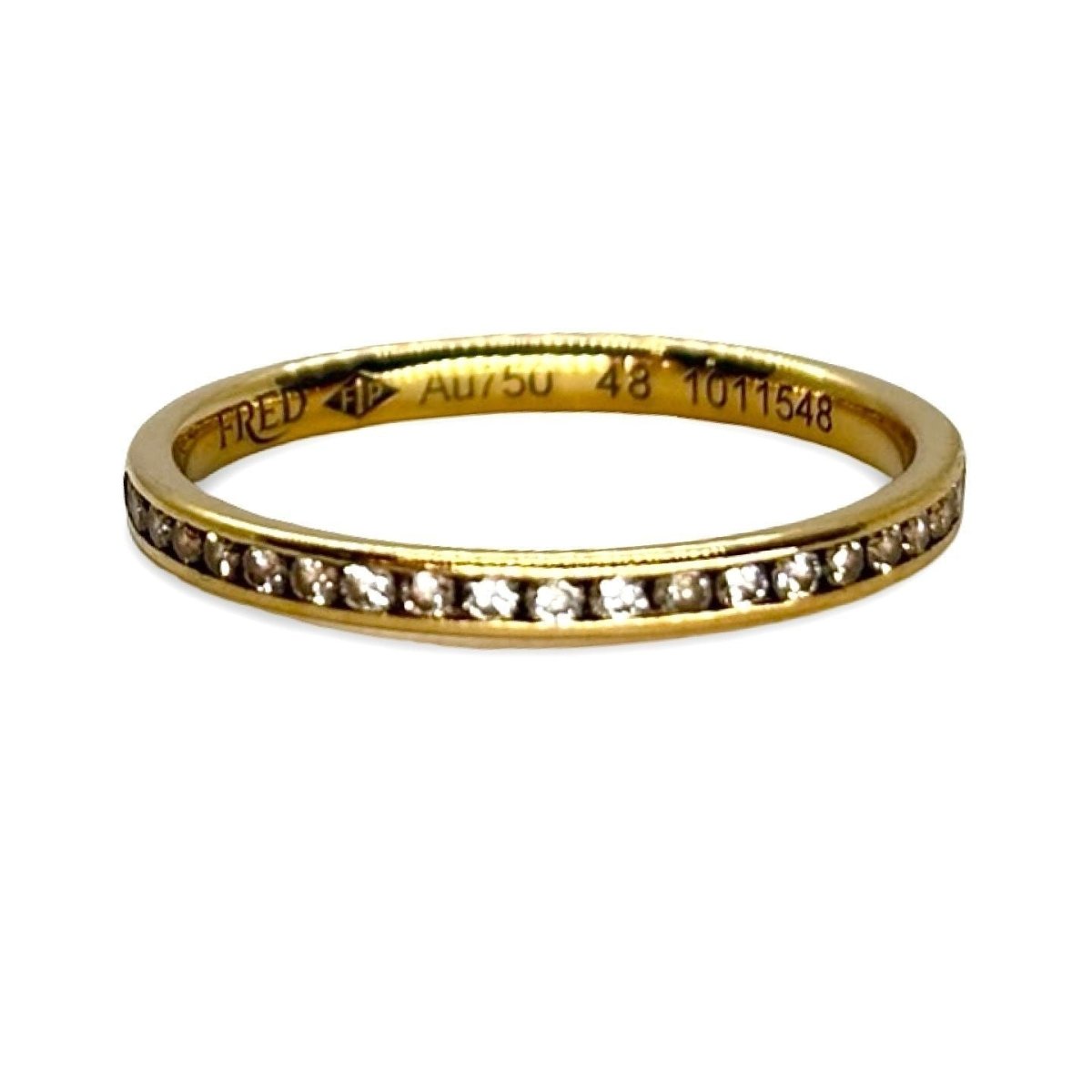 Bague Alliance FRED en or jaune et diamants - Castafiore
