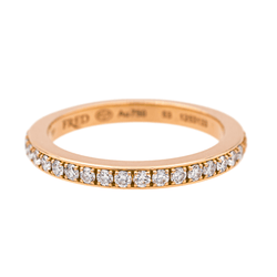 Bague Alliance FRED "Force 10" en or rose et diamants - Castafiore