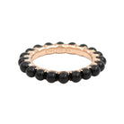 Bague Alliance GINETTE NY "Maria" en or rose et onyx - Castafiore