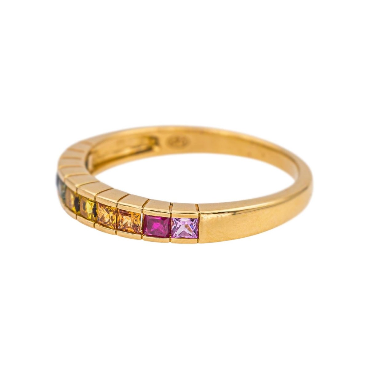 Bague Alliance GRINGOIRE "Rainbow" en or jaune et saphirs - Castafiore