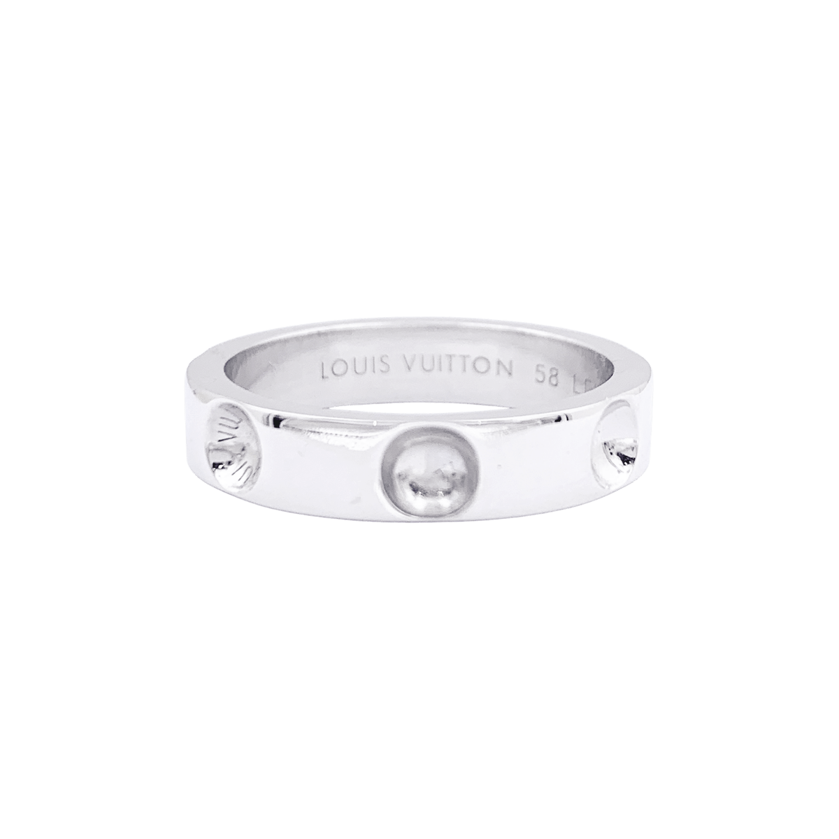 Bague Alliance LOUIS VUITTON "Empreinte"en or blanc - Castafiore