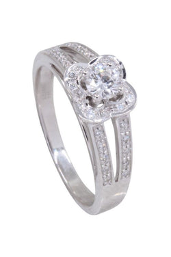 Bague Alliance MAUBOUSSIN "Chance of Love N°2" en or blanc et diamants - Castafiore