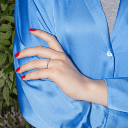 Bague Alliance MAUBOUSSIN "L'alliance du Nouveau Monde" en or blanc et diamants - Castafiore