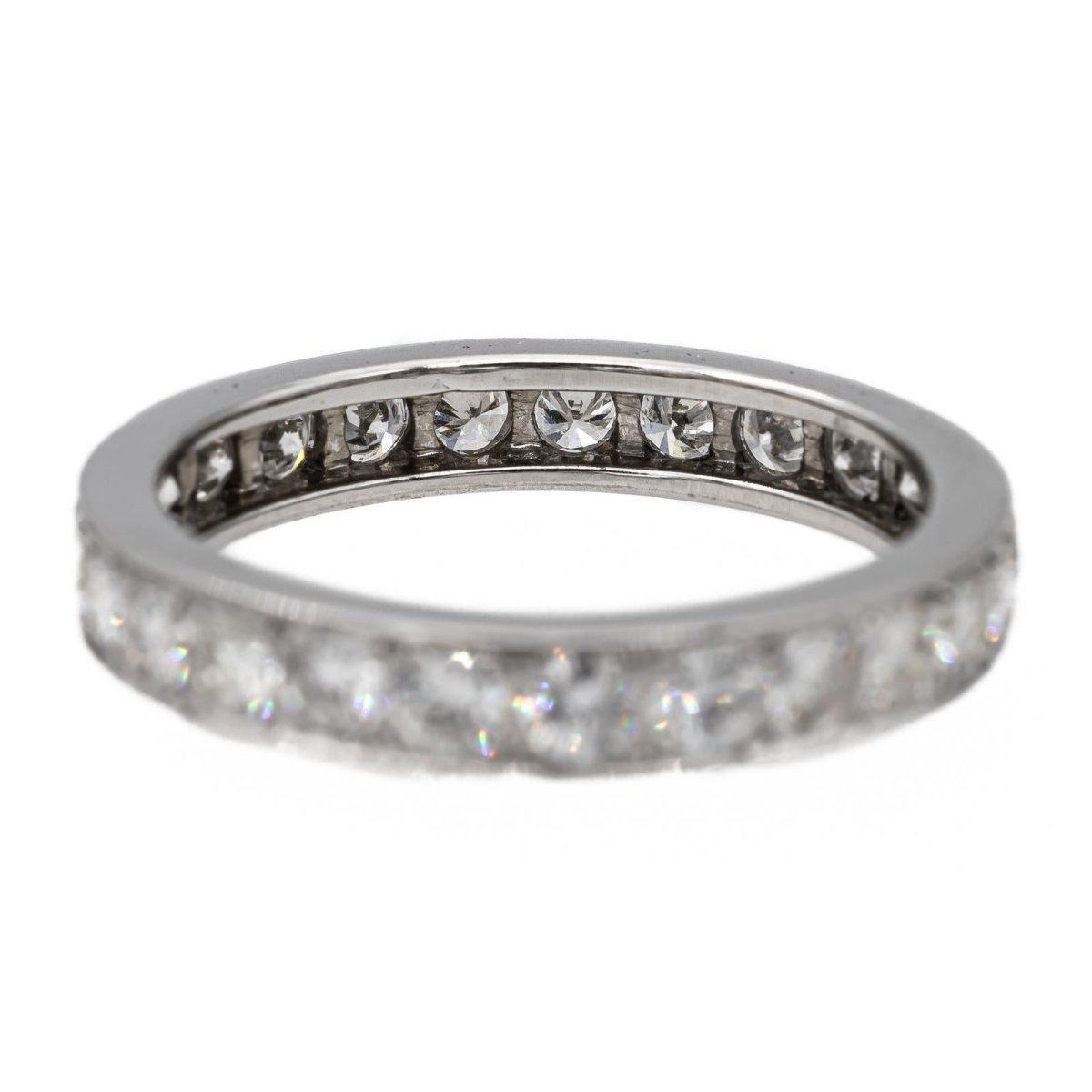 Bague Alliance Or blanc Diamant - Castafiore