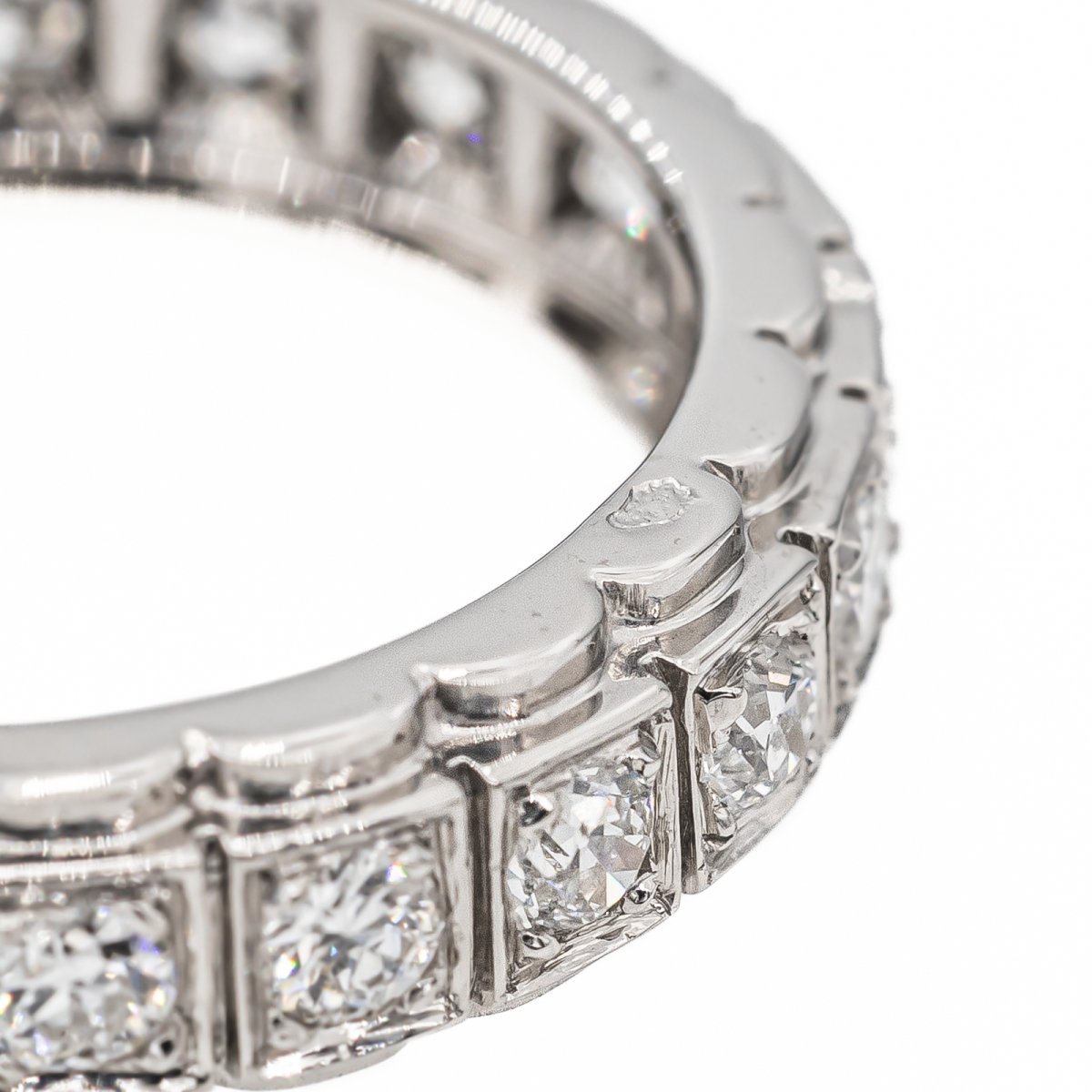 Bague Alliance Or blanc Diamant - Castafiore