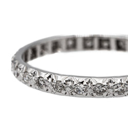 Bague Alliance Or blanc Diamant - Castafiore