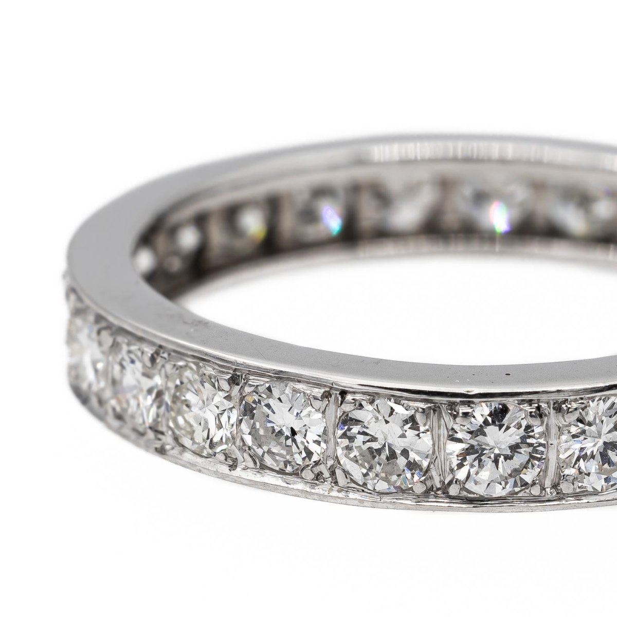 Bague Alliance Or blanc Diamant - Castafiore