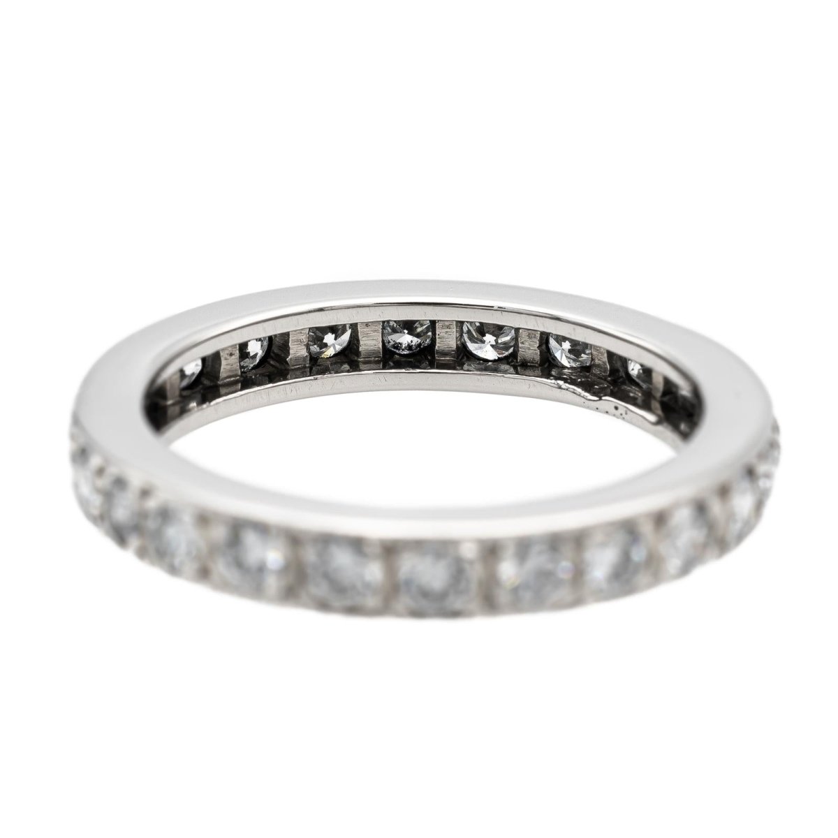 Bague Alliance Or blanc Diamant - Castafiore