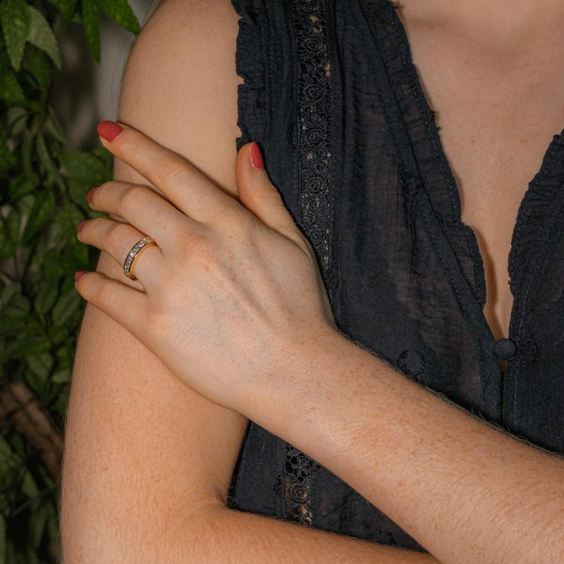 Bague Alliance Or jaune Diamant - Castafiore