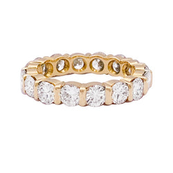 Bague Alliance or jaune et diamants. - Castafiore