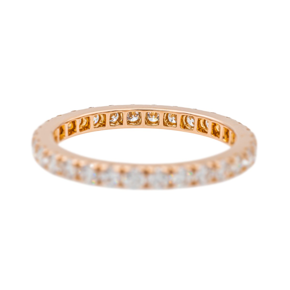 Bague Alliance Or Rose Diamant - Castafiore