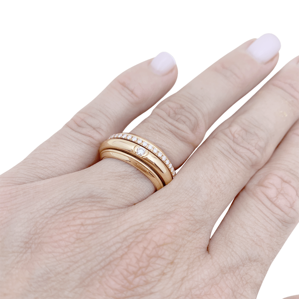 Bague Alliance PIAGET "Possession" en or rose et diamants - Castafiore