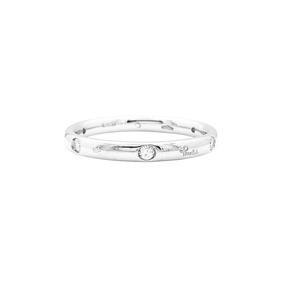 Bague Alliance POMELLATO "Lucciole" en or blanc et diamants - Castafiore