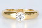 Bague alliance solitaire - or 18 carats - 0,40ct - Castafiore