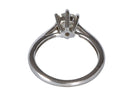 Bague alliance solitaire - or blanc 18 carats - Castafiore