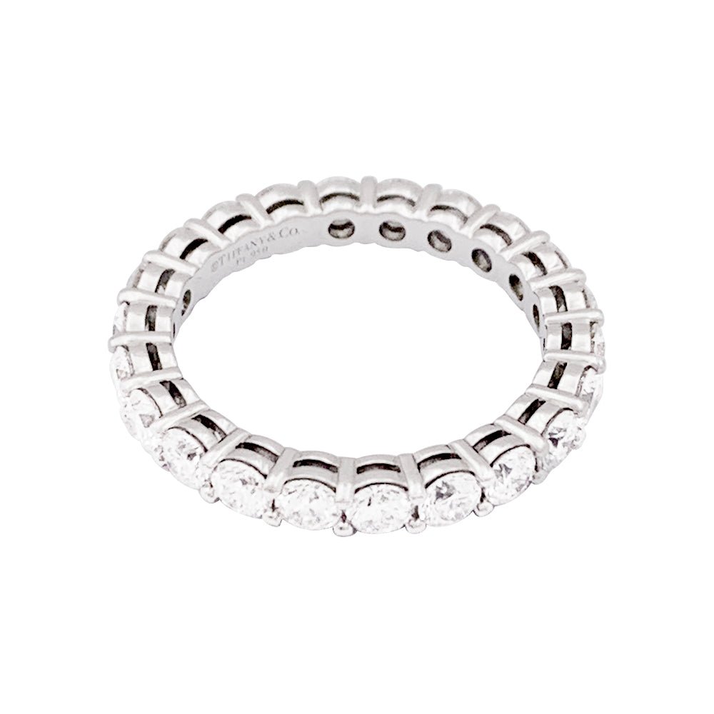 Bague Alliance TIFFANY & CO. "Forever" en platine et diamants - Castafiore