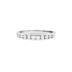 Bague Alliance TIFFANY & CO. "Setting" en platine et diamants - Castafiore
