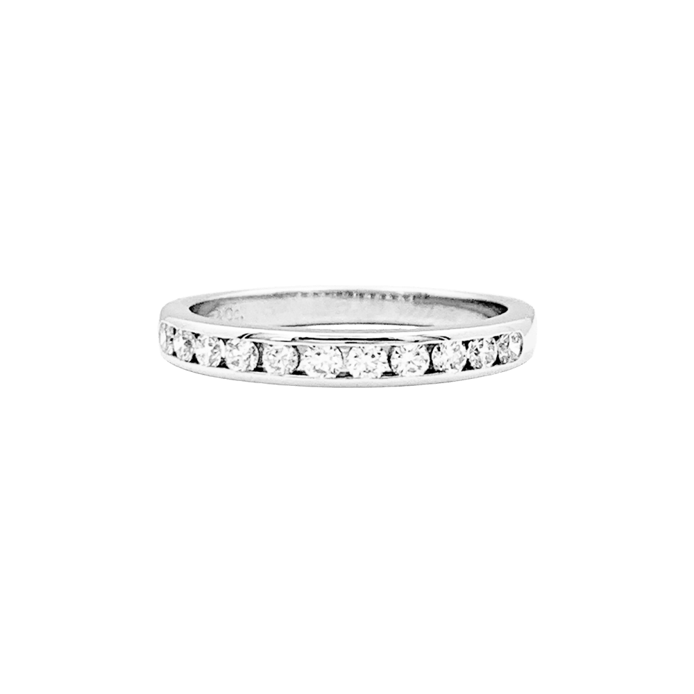 Bague Alliance TIFFANY & CO. "Setting" en platine et diamants - Castafiore