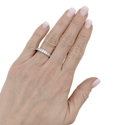 Bague Alliance TIFFANY & CO. "Setting" en platine et diamants - Castafiore