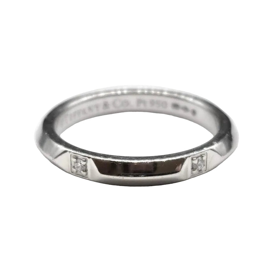 Bague Alliance TIFFANY & CO. "Tiffany True" en platine et diamants - Castafiore