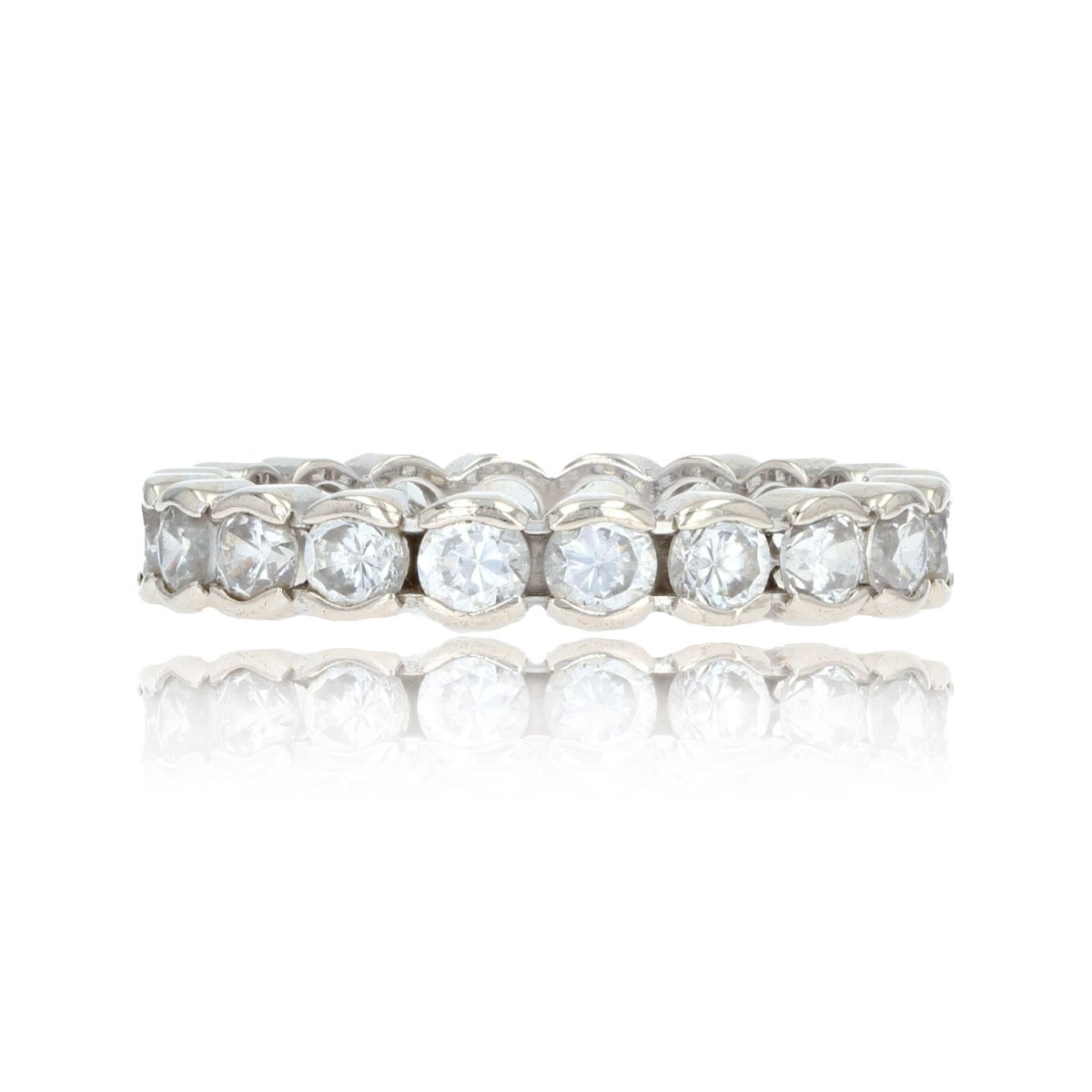 Bague ALLIANCE Tour complet en or blanc et diamants - Castafiore