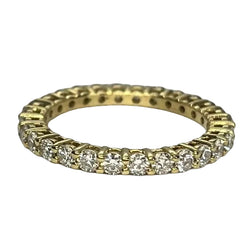 Bague Alliance tour complet en or jaune et diamants - Castafiore